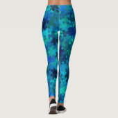 Leggings Sensibilisation sur l'autisme Blue Puzzle Collage (Dos)