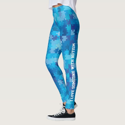 Leggings Sensibilisation sur l'autisme personnalisée (Gauche)