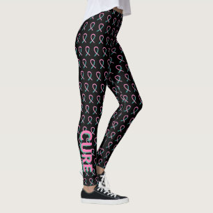 Leggings Sensibilisation turquoise et rose Ruban Angel Legg