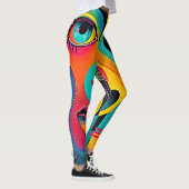 Leggings Sentiments Colorés : Visage Abstrait (Droite)
