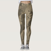 Leggings Sepia Country Girl Pêche Camouflage Motif (Devant)