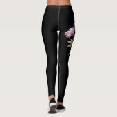 Leggings Septembre Fleur de naissance avec des fleurs viole (Dos)