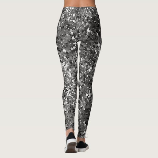 Leggings Séquence métallique en argent (Dos)