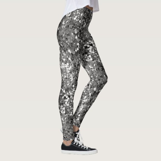 Leggings Séquence métallique en argent (Droite)