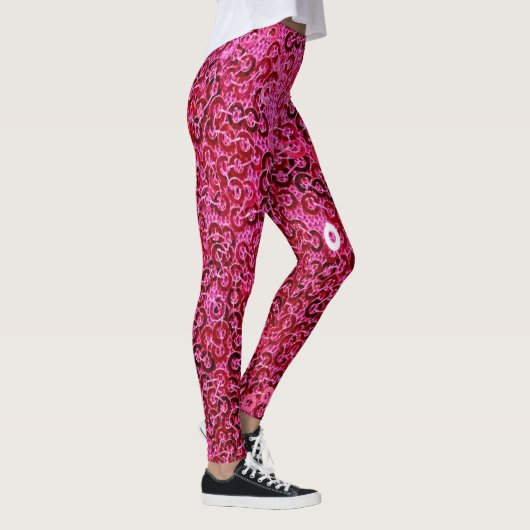 Leggings Séquences roses Faux (Droite)