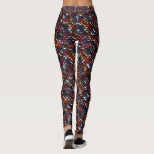 Leggings Séquences rouge, bleu, or et argent (Dos)