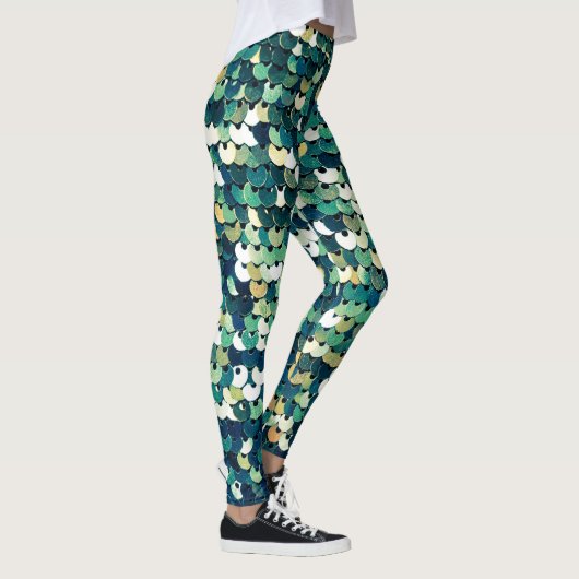 Leggings Séquences vertes funky (Droite)