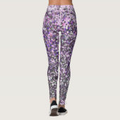 Leggings Séquin de Parties scintillant d'argent violet de f (Dos)