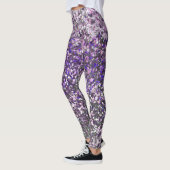 Leggings Séquin de Parties scintillant d'argent violet de f (Gauche)