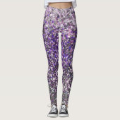 Leggings Séquin de Parties scintillant d'argent violet de f (Devant)