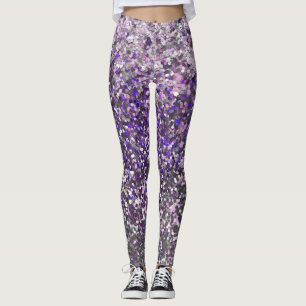 Leggings Séquin de Parties scintillant d'argent violet de f
