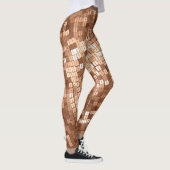 Leggings Séquins couleur cuivre brillant FAUX scintillant (Droite)
