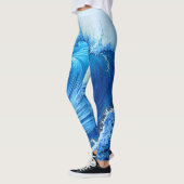 Leggings Serene Blue Wave Splashes (Gauche)