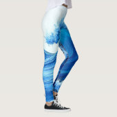 Leggings Serene Blue Wave Splashes (Droite)