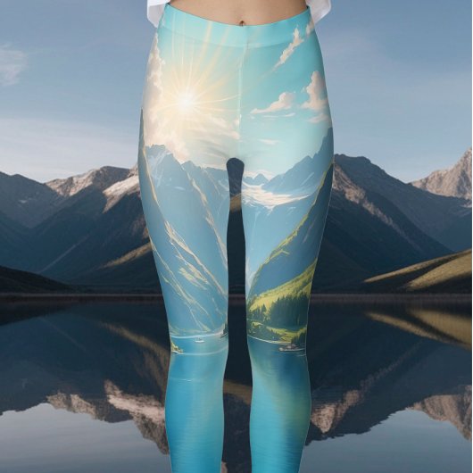 Leggings Sérénité dans les Fjords Pittoresques
