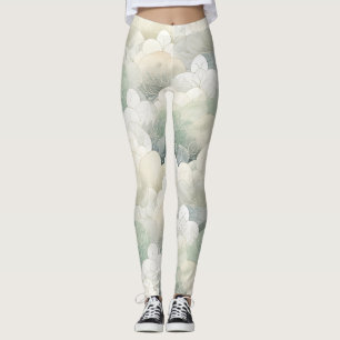 Leggings Sérénité Florale Verte