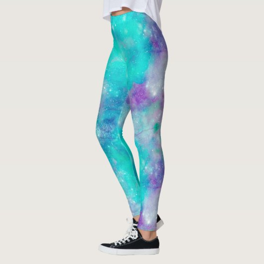 Leggings Série Conception de Galaxie Peinte 5 (Gauche)
