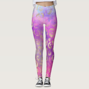 Leggings Série de design peinture léopard 11