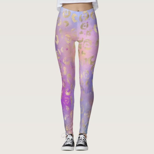 Leggings Série de design peinture léopard 8  (Devant)