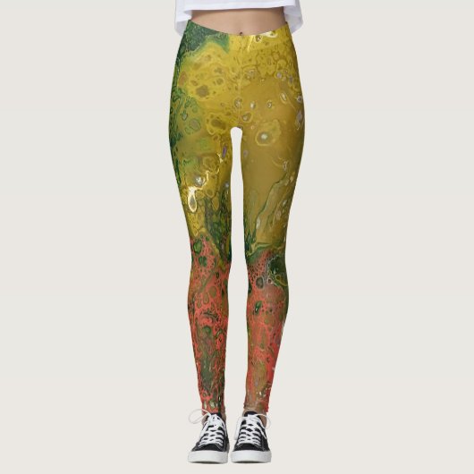 Leggings Série de rayonne fondue - Verse acrylique sous for (Devant)