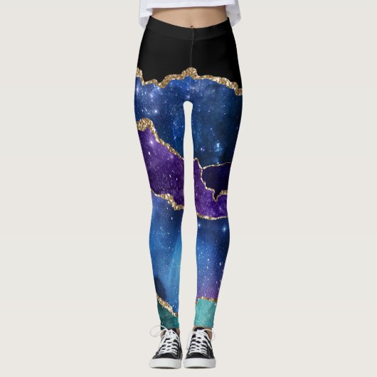 Leggings Série Galaxie Agate Design 13 (Devant)