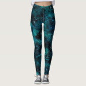 Leggings Série Galaxy Turquoise 4 (Devant)