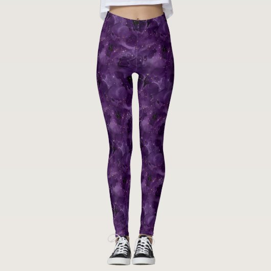 Leggings Série Galaxy Violet Design 8 (Devant)