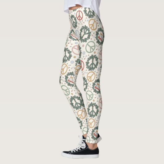 Leggings Serments de paix et joie pour le Motif mondial (Gauche)