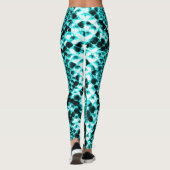 Leggings Serpent à sonnette à sonnette de diamant Aqua (Dos)