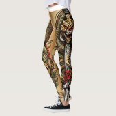 Leggings Serpent enroulé autour de la conception de tatouag (Gauche)