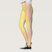 Leggings Serpent Python jaune multicolore Imprimer Femme (Gauche)