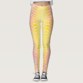 Leggings Serpent Python jaune multicolore Imprimer Femme (Devant)