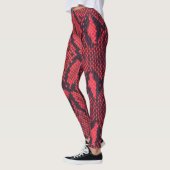 Leggings Serpent Python rouge pour imprimer les jambes des  (Gauche)