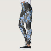 Leggings Serpents et roses bleus (Gauche)