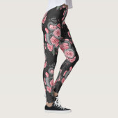 Leggings Serpents et roses de pêche (Droite)