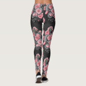 Leggings Serpents et roses de pêche (Dos)