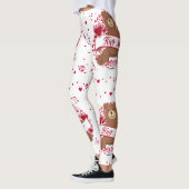 Leggings Serrez-Moi L'Ours En Teddy Avec Les Coeurs (Gauche)