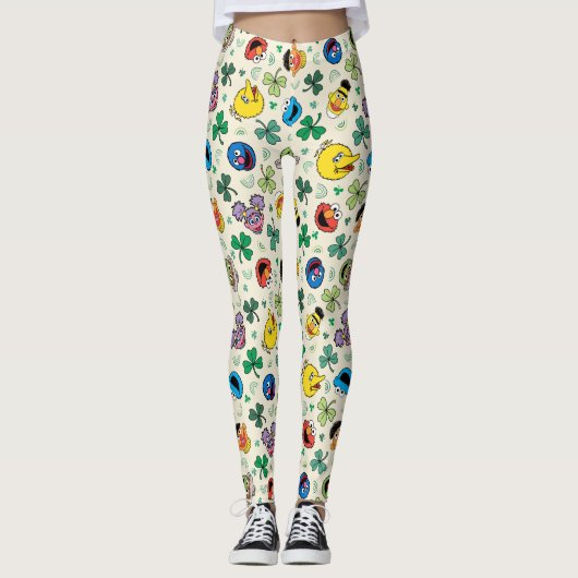 Leggings Sesame Street St. Patrick's Day Motif (Devant)