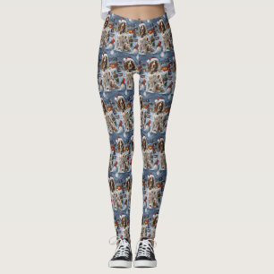 Leggings Setter Anglais Merveilleux Hiver Noël Joie