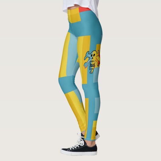 LEGGINGS SEVEN SKULL BY MASANSER PIXELAT (Gauche)