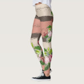 Leggings Shabby chic blooming flowers (Gauche)