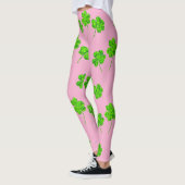 Leggings Shamrock Clover Green Black St. Patrick's Day (Gauche)
