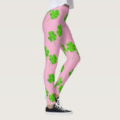 Leggings Shamrock Clover Green Black St. Patrick's Day (Droite)