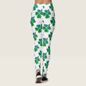 Leggings Shamrock Clover Green Motif Saint Patrick`s Day (Dos)