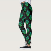Leggings Shamrock Clover Green Motif Saint Patrick`s Day (Gauche)