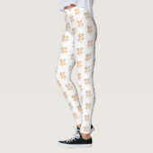 Leggings Shamrock Clover Motif Beige St Patrick`s Day (Gauche)