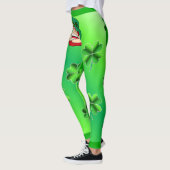 Leggings Shamrock cool et Leprechaun Bright Green Heart (Gauche)