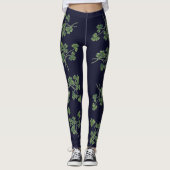 Leggings Shamrock de la marine (Devant)