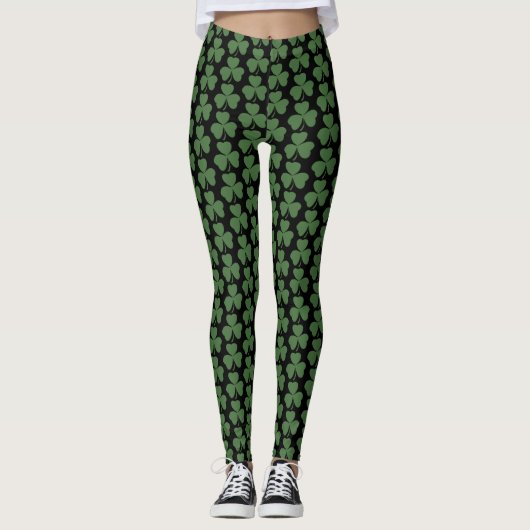 Leggings Shamrock de la Saint-Patrick (Devant)