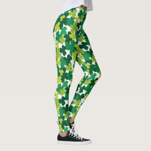 Leggings Shamrock de la Saint-Patrick Motif